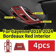 Original Car Bordeaux red car interior parts for Porsche Cayenne Coupe S Gts Turbo Screen Watch Stic