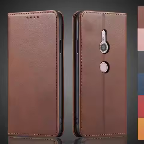 Magnetic attraction Leather Case for Sony Xperia XZ2 H8216 H8266 5.7" Holster Flip Cover Case Wallet