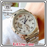 [In stock] Original Seiko 5 21 Jewels Automatic Watch for Men Luminous waterproof calendar Decorative pointer Stainless steel strap
