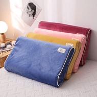 Solid Color Crystal Velvet Latex Pillowcase Memory Foam Pillow Cover Comfortable Sleeping Pillow Pro