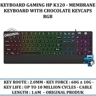 Keyboard Gaming Hp K120 - Membrane Keyboard With Chocolate Keycaps Rgb
