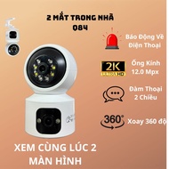 Yoosee Camera 2 EYES VIEW 2 SCREEN at the same time 8MPX rotates 360 degrees, color night vision, su