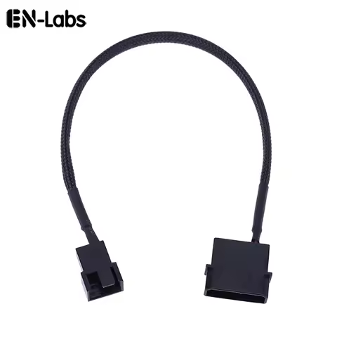 En-Labs IDE Molex 4pin Connector to 3Pin/4 Pin Cooler Cooling Molex fan Adapter Splitter Power Sleev