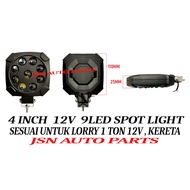 SPOT LIGHT 9LED 4 INCH 12V USE FOR ALL CAR LORRY 1TON
