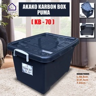 Kontainer Box Plastik Container KARBON Box PUMA AKAKO Hitam Black JUMBO BESAR RODA