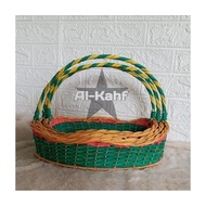 KERANJANG PARCEL ROTAN ISI 3 MODEL OMBAK/KERANJANG BUAH HANTARAN