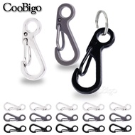 【Factory-direct】 10pcs Carabiner Hooks Paracord Keychain Clip Mini Buckle For Hanging Backpack Strap Outdoor Camping Tent Rope Flashlight