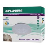 SYLVANIA โคมไฟเพดาน ปรับได้ 3 โทนแสง เดย์ไลท์/คูลไวท์/วอร์มไวท์ รุ่น OVALO CRYSTAL AURA 36W CCT ]