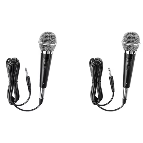 Stylish-2X Karaoke Microphone MIC Handheld Dynamic Wired Dynamic Microphone Clear Voice For Karaoke 