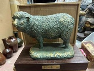 老日本 日本國寶級 雕塑大師 富永直樹 生肖 羊 銅雕作品 1979年 作品