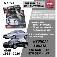 NGK Premium RX Spark Plug - Hyundai Sonata EF NF 2.0L G4JP G4KD 2.4L G4JS G4KC DOHC 16V Sirius Theta