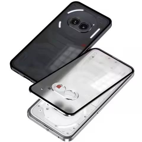 Nothing Phone 3A 3A Pro Case Metal Aluminum Bumper with Half Clear Matte Hard Back Cover Phone Case 