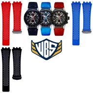22mm Replacement Rubber Strap Carrera Chronograph Tourbillon Watch 8113.22