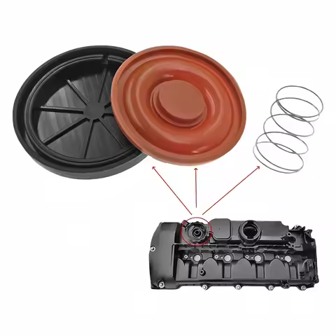 Crankcase Vent Membrane + Cap Spring Kit For Mercedes-Benz C E-Class OM646 E220 W204 S204 W211 VF211