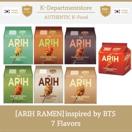 ARIH BTS Korean Instant Noodle 7 Flavors Modern K Ramen Spicy Seaweed Tteokbokki Gochujang Butter Bu