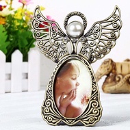 Vintage Picture Frame, 2x3 Vintage Metal Photo Frame, Desktop Angel Wings Picture Frame UEQN
