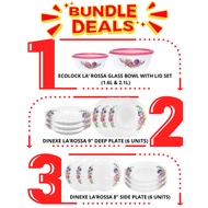 Felli Dinexe Opal Glass Dinnerware & Glassware Set (16 Pcs) - La' Rossa