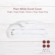 [Local Ready Stock] Plain White Hotel Duvet Cover Quilt Cover | Selimut Putih Hotel Airbnb