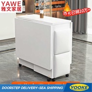 YOOK Folding Dining Table Multifunctional Household Small Apartment Movable One Table Four Chairs Si