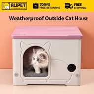 Outdoor Cat House Rainproof Windproof Keep Warm Cats Plastic Pet House Villa Cat Dog Shelter Indoor 