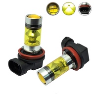 2pcs Car LED Fog Lamp H8 H11 100W 20LED Golden Light Headlight Fog Lights For Ford Focus 1 2 MK1 MK2