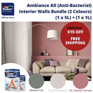 [BUNDLE] Dulux Ambiance All Interior Walls (Anti-bacterial) Green Mouse Tail &amp; Pink Tone (Bold Combination)