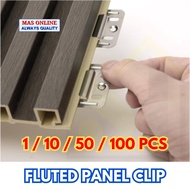 50pcs Metal Clip for PVC Fluted Panel Wall Panel Fluted Wall Panel Wainscoting Wood Strips WPC Panel DIY Wall decoration