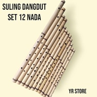 Termurah alat musik suling dangdut 1 set suling bambu 12 biji suling