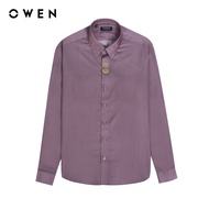 OWEN - Áo sơ mi nam dài tay Slim Fit AS230655D màu Đỏ chất liệu Bamboo có túi