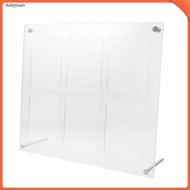 📎 Sturdy Acrylic Card Showcase Shelf Featuring Distinctive Grid Pattern for Clear Décor 6-Grid 6cm x