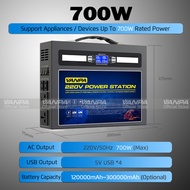 【ship from Selangor】VANPA Power Station 300W/700W/1200W Portable Charge 220V Output Backup Battery S