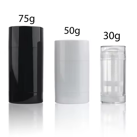 High Capacity Deodorant Container Cosmetic Lotion Fondation Bar Empty Package Plastic Transparent So