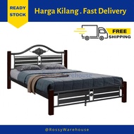 Slat Base Metal Queen Bed / Double Bed Bedroom Furniture / Katil Queen Base Tebal  / Katil Besi