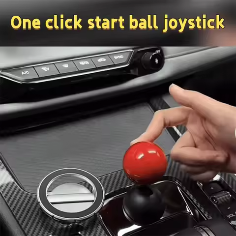 Car one click start joystick, ball club, car interior accessories, start button, protective cover, u