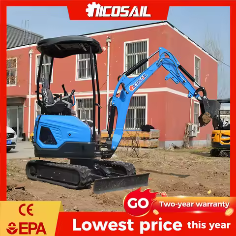 Custom Multi-Function Mini Excavator 0.04m³ Bucket River Ditch Dredging Garden Use
