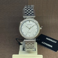[TimeYourTime] Citizen ER0211-52A White Analog Stainless Steel Crystal Classic Women's Watch
