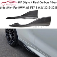 F87 Side Skirt Splitters Canards For BMW M2 F87 M2C Real Carbon Fiber Side Bumper Skirt Cover Lip