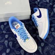 Suitable for nike AF1 White Blue first use White Background Blue Splash Ink Tie-Dye Mandarin Duck Ai