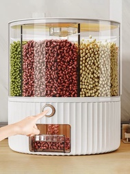 [SUPER HOT 2025] Cereal box that can be rotated into compartments to store rice buckets, rice and ri