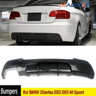 Rear Bumper Diffuser Carbon Look ABS For 2007-2013 BMW 3 Series E92 E93 M Sport