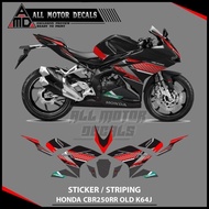 Honda Cbr 250 RR Old Graphic Sticker / Striping Cbr250RR K64J Year 2016 - 2022 / Old Cbr 250Rr Motor