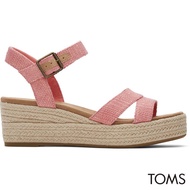 Toms Women Audrey Pink Metallic - Wedge Sandal