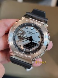 Casio Gshock GM-2100-1A GM2100-1 GM2100 GM-2100 silver metal watch 銀色 鋼殼
