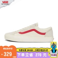 VANS范斯官方 Style 36复古红白条简约男鞋女鞋板鞋运动鞋 白色/红色 41