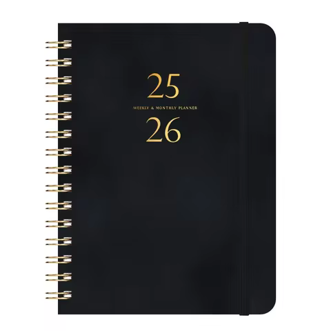2025 Planner, Weekly and Monthly Planner Spiral BoundJuly 25th to June 26th Hardcover 2025 Calendar 