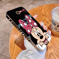 For Samsung Galaxy J7Prime J4 J6 Plus 2018 J7Pro Luxury Plating TPU Softcase Cartoon Minnie Pattern Cover Shockproof Casing