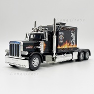 1:40 Diecast Model Truck Toy Peterbilt 389 Tractor Pull Back Miniature Replica With Sound Lights