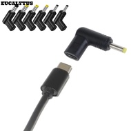 EUCALYTUSS Type C to DC Jack Plug, 5V 9V 12V Charging Adapter USB C PD to DC Power Connector, for Ro