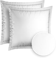 Set of 2 pillowcases 63 x 63 cm - 100% organic cotton satin, 200 thread count, 120 g/m², easy to iro