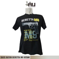 Kaos Katun Beretta M9 Hitam | Kaos Katun Sablon